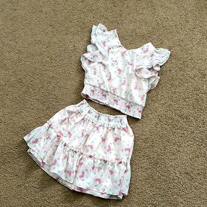 Janie and Jack skirt and blouse set - very good condition